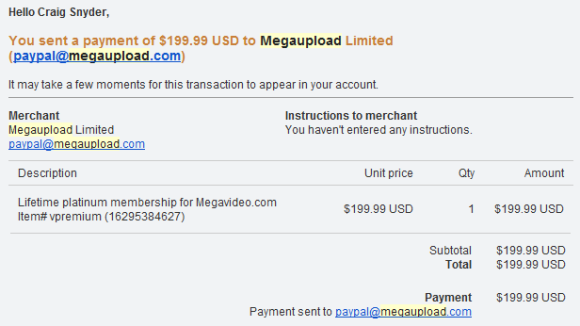 Por que o MegaUpload e quem é o próximo? recibo de megaupload