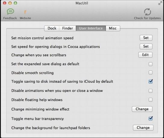 MacUtil: personalize facilmente os recursos do Mac OS X a partir de um menu simples [Mac OS X] mui