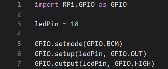 Código para configurar e LED para Saída usando o RPi. Biblioteca GPIO