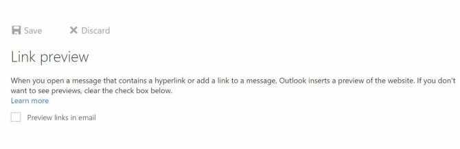 Como desativar o recurso de visualização de link do Outlook.com Visualização de link do Outlook e1517240293766