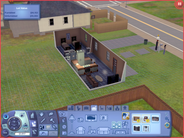 A ferramenta de construção de casas do The Sims 3