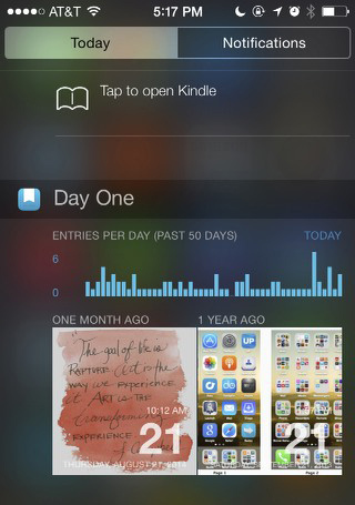 Day One Widget