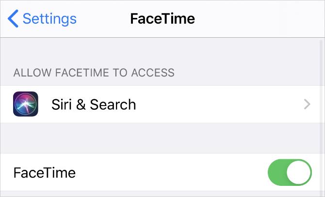 Configurações do FaceTime no iPhone