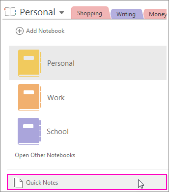 Microsoft OneNote - todos os arquivados