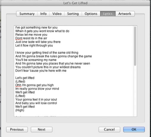 adicionar letra ao itunes