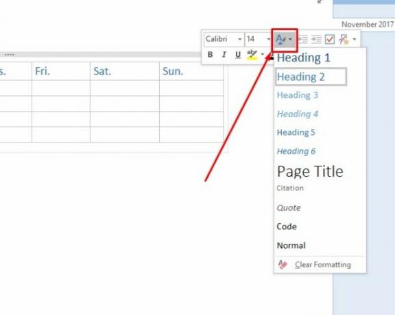 criar modelo de calendário do onenote