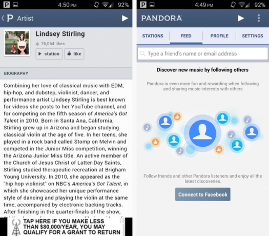 Pandora-Artista-Info-Social-Feed-1