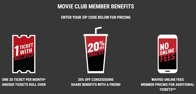 Alternativas do MoviePass - Cinemark Movie Club