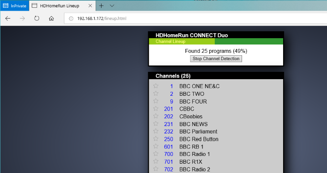 Lista de canais de TV HD HomeRun