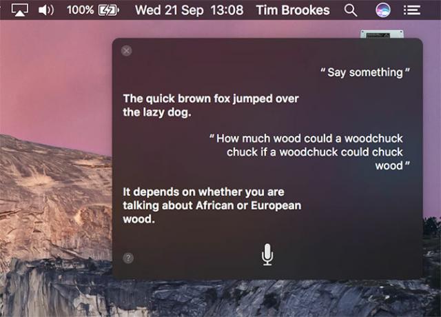 Siri no MacOS