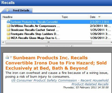 aviso de recall do produto