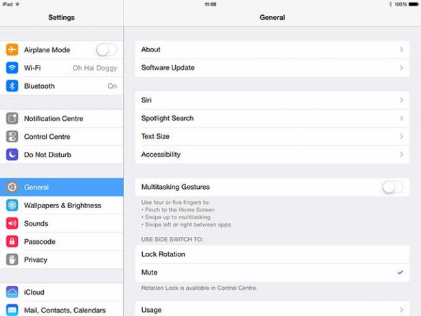 Talvez você queira alterar esses gestos de configurações padrão do iOS 7 traquinas