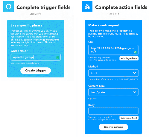 IFTTT Alexa e applet webhook