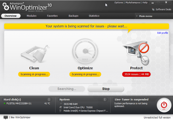 Limpe e otimize seu computador para obter melhor desempenho com o WinOptimizer winoptimizer3