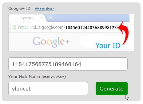 nome do URL do google plus