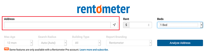 Rent O Meter Pesquisar meu endereço de aluguel