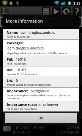 informações do sistema android