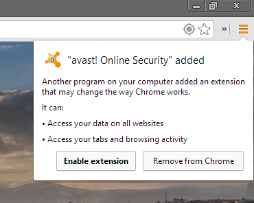 Avast - Plug-in de proteção do navegador - Chrome