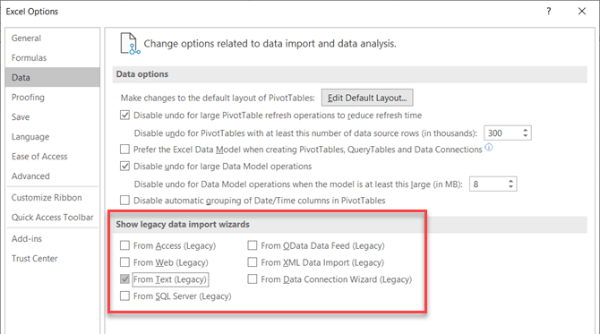 Ativar o Assistente para importação de texto no Microsoft Excel