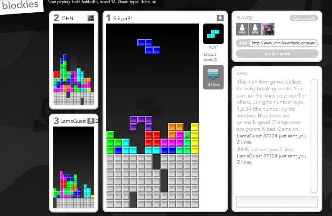 jogo multiplayer tetris