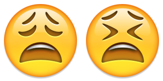 emoji angustiado cansado emoticon