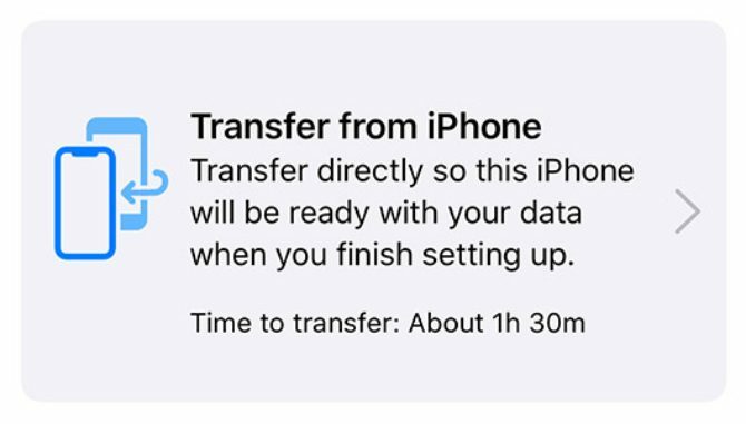 Início rápido Transferir informações do iPhone
