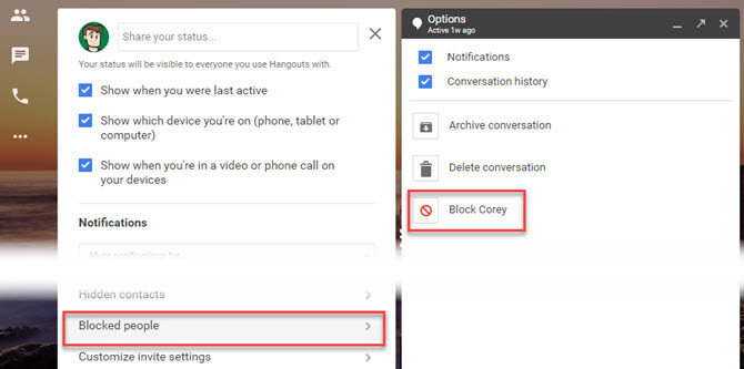 como usar o Hangouts do Google - Excluir mensagens