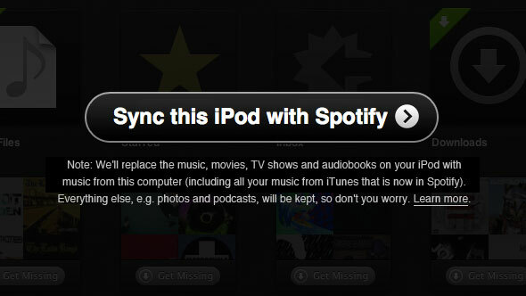 sincronizando spotify para ipod