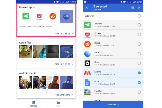 recursos dos arquivos do google go app