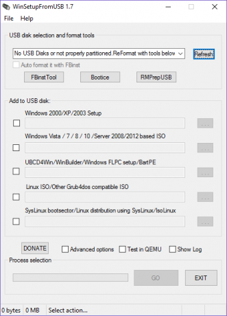 Como criar um USB de inicialização múltipla inicializável para Windows e Linux WinSetupFromUSB USB Creation Panel