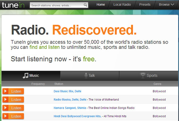 rádio tunein