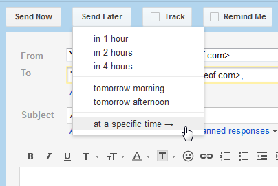 e-mails de agendamento do gmail