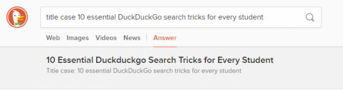 duckduckgo titlecase