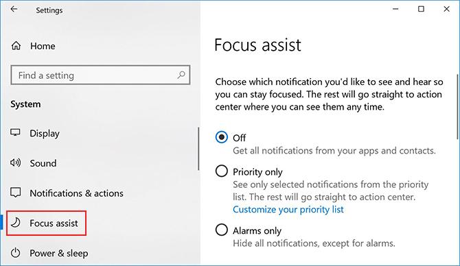 Como usar o Windows Focus Assist (anteriormente silencioso)