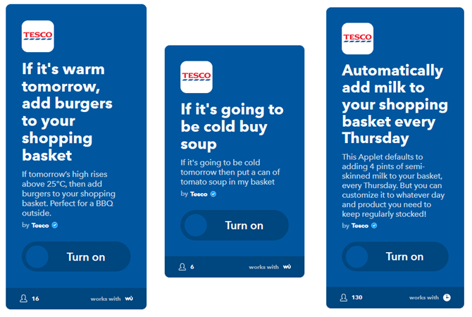 ifttt truques ofertas online tesco