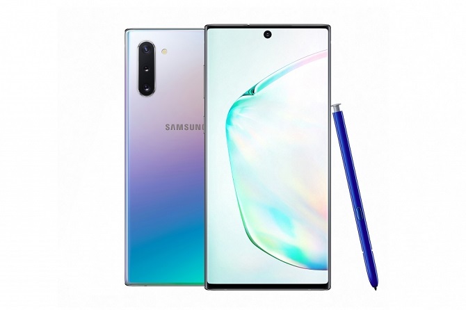 Samsung Galaxy Note 10 com caneta