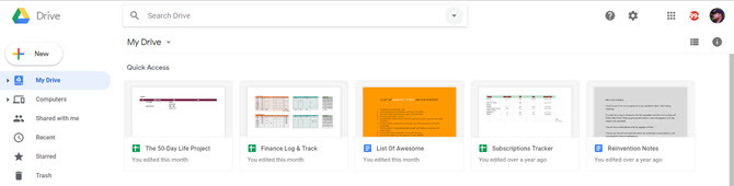 Acesso rápido ao Google Drive