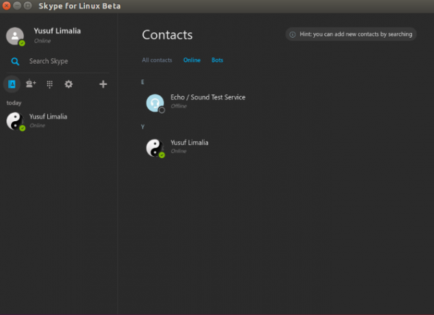 linux skype landing