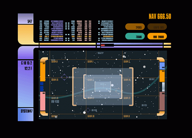 O System 47 é um protetor de tela de Star Trek