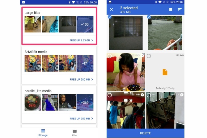 recursos dos arquivos do google go app