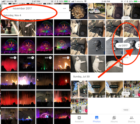 como encontrar fotos rapidamente no google photos