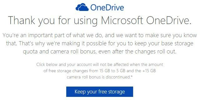 Mantenha o armazenamento do OneDrive