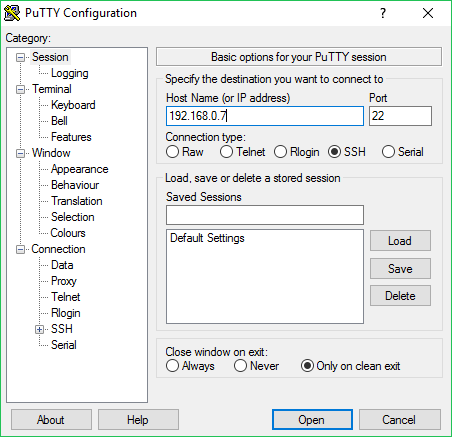 PuTTY-Nix-Host-Name