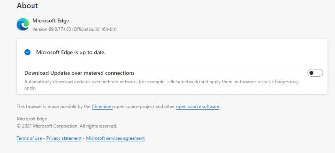 Atualização da versão mais recente do Microsoft Edge
