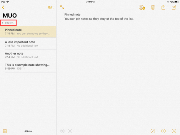 pino notas ios 11