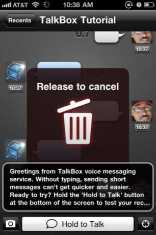 messenger de voz do talkbox