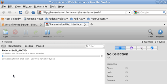 Amahi Home Server - Configurando duplicatas de arquivos e explorando a App Store 3 1 torrent adicionado automaticamente