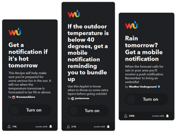 ifttt weather web