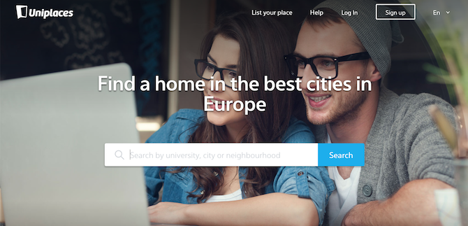 Este site útil é conhecido como Uniplaces