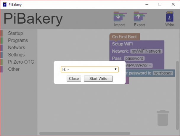 MakeUseOf Linux PiBakery Grava no cartão SD